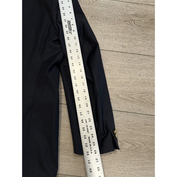 Lauren Ralph Lauren Wool Blazer Sport Jacket 44L Blazer Navy Blue Gold Buttons - Picture 7 of 10